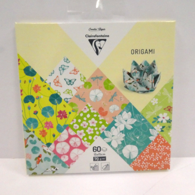 Papiers origami CLAIREFONTAINE 15 cm "Lotus"