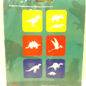 Pochoirs Dinosaures x 6 APLI