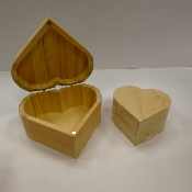Boîte coeur en bois 9 ou 13 cm