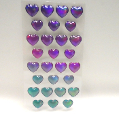 Stickers puffy cœurs holographiques APLI x 28