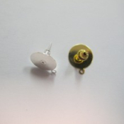 Boucles d'oreilles à clou avec plateau et anneau