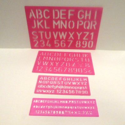 Pochoirs alphabet x 4 RICO Design