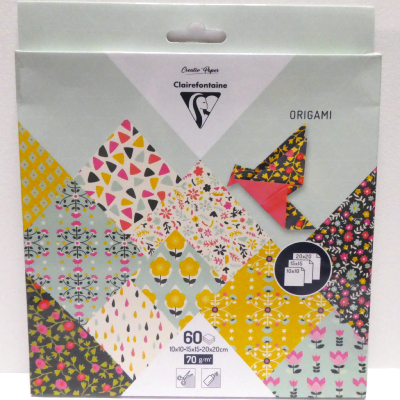Papiers Origami Flower 3 formats CLAIREFONTAINE