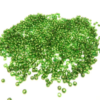 Perles de rocailles vertes 2 mm