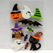 Stickers mousse 3D Halloween x 10