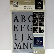 Pochoirs alphabet et symboles FOLKART