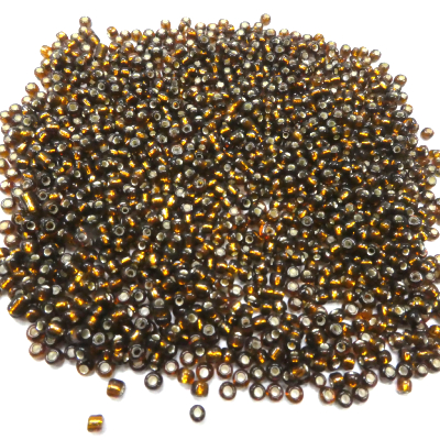 Perles de rocailles marrons 2 mm