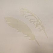 Pochoirs 2 plumes CARABELLE 12,5 cm