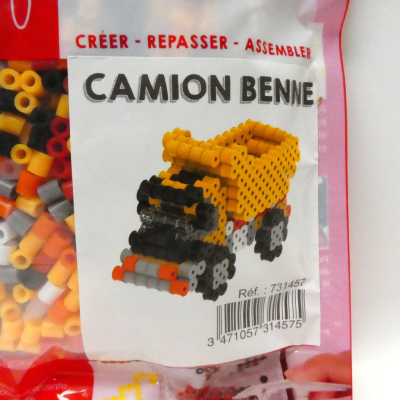 Perlou 3D Camion Benne Kit Perles à Repasser