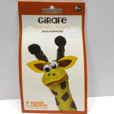 Marionnette chaussette Girafe GRAINE CREATIVE