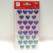 Stickers puffy cœurs holographiques APLI x 28