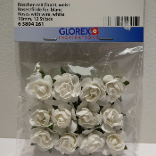 Roses avec fil de fer GLOREX 18 mm