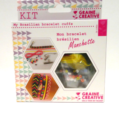 Kit Bracelet Brésilien Manchette Rainbow GRAINE CRÉATIVE