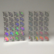 Stickers licorne origami x 48