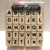 Tampons Alphabet en Bois 1cm avec Encreurs