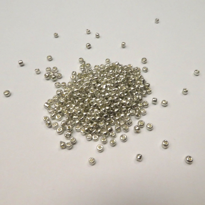 Perles de rocailles 2 mm argentés