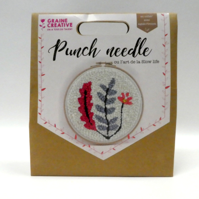 Kit Punch Needle Végétal Blanc GRAINE CREATIVE