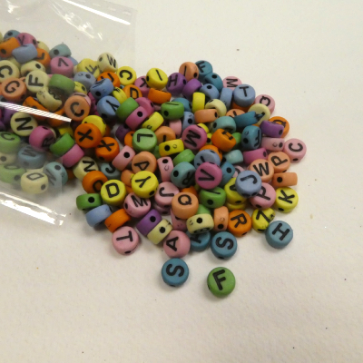 Perles alphabet pastels 40g 