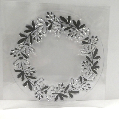 Tampon transparent couronne fleurit ARTEMIO