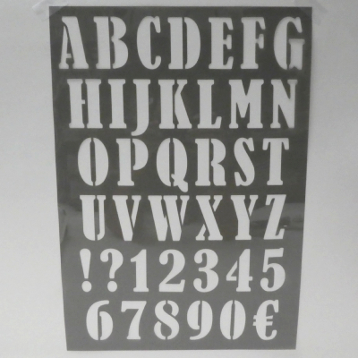 Pochoir Alphabet 29,7x42cm ARTEMIO