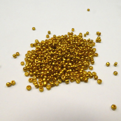 Perles de rocailles 2 mm doré