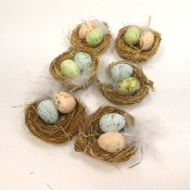 Nids de Pâques avec œufs RICO Design x 6