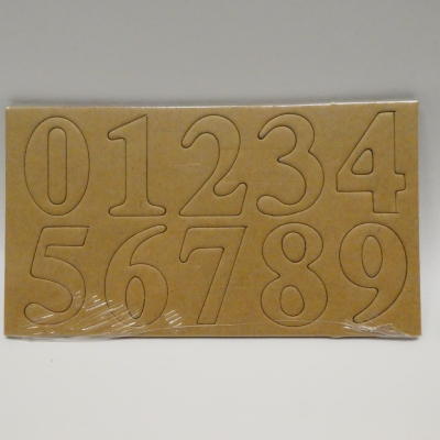 Chiffres en Carton 4 cm x 2 plaques