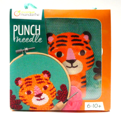 Kit Punch Needle Tigre 6-10+ AVENUE MANDARINE