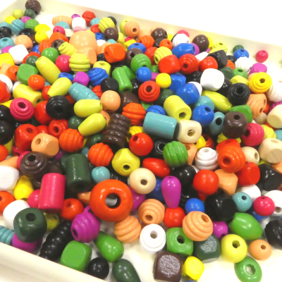 Lot de perles en bois x 500g 2 coloris au choix RICO Design