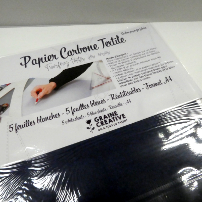 Papier carbone textile GRAINE CREATIVE x 10