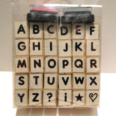Tampons Alphabet en Bois 1cm avec Encreurs