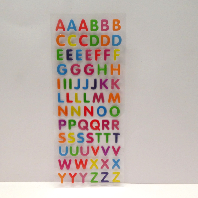 Stickers Alphabet ou Chiffres Colorés 