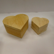 Boîte coeur en bois 9 ou 13 cm