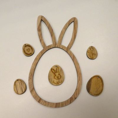 Décoration lapin en bois EFCO 30 cm