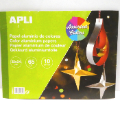 Papiers Aluminium Colorés x 10 APLI
