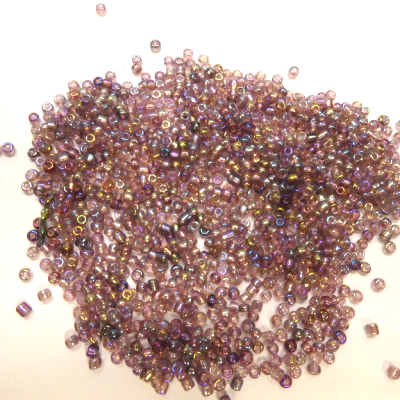 Perles de rocailles violettes à reflets 2 mm