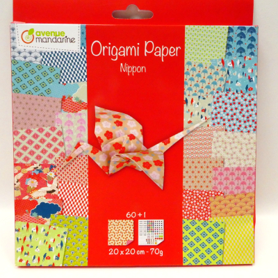 Papier Origami Nippon 20x20cm x60 AVENUE MANDARINE